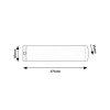 Strieborné LED svietidlo pod kuchynskú linku Soft2 37,5cm 5W s vypínačom