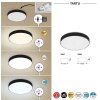 Čierne stropné LED svietidlo Tartu okrúhle 175mm 18W IP44 CCT