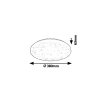 Biele stropné LED svietidlo Rob Star okrúhle 380mm 32W