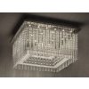 Chrómové krištáľové LED svietidlo Danielle hranaté 360x360mm 21W