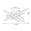 Strieborné stropné LED svietidlo Nayara 510mm 40W