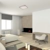 Chrómové stropné LED svietidlo Linden hranaté 455x455mm 72W CCT s DO