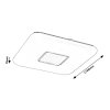 Biele stropné LED svietidlo Tayla hranaté 440x440mm 72W CCT s DO