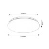 Biele stropné LED svietidlo Vendel okrúhle 375mm 24W