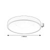 Strieborné stropné LED svietidlo Octav2 400mm 24W