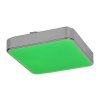Chrómové stropné LED svietidlo Wolimir 290x290mm 22W RGB+CCT s DO