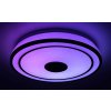 Čierne stropné LED svietidlo Nikolaus 395mm 24W RGB + CCT s DO a reproduktorom
