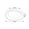 Strieborné stropné LED svietidlo Iliana 420mm 38W