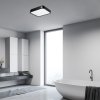 Čierne stropné LED svietidlo Samira hranaté 420x420mm 48W IP44