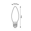 LED žiarovka sviečka Filament C35 4W E14