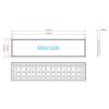 Strieborný podhľadový LED panel 30 x 120cm 16-35W CCT Premium