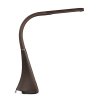 LED stolová lampa 6W s displejom hnedá - VYSTAVENÝ VZOROK BEZ OBALU