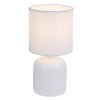 Biela stolná lampa Daphni pre žiarovku E14
