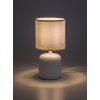 Biela stolná lampa Daphni pre žiarovku E14