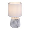 Biela stolná lampa Nalisa pre žiarovku E14