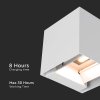 Biele LED fasádne solárne svietidlo hranaté s pohybovým čidlom 9W IP65 CCT