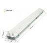 Žiarivkové teleso 120cm IP65 + 2x LED trubice 18W 100lm/W Economy+