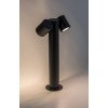 Čierny záhradný stĺpik Enol pre žiarovku 2x GU10 44cm