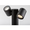 Čierny záhradný stĺpik Enol pre žiarovku 2x GU10 44cm