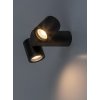 Čierne fasádne svietidlo Enol pre žiarovku 2x GU10