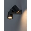 Čierne fasádne svietidlo Enol pre žiarovku 2x GU10