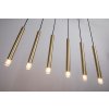 Zlatý závesný luster Ramira pre žiarovku 6x G9