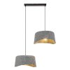 Sivý závesný luster Farelia pre žiarovku 2x E27