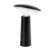 Čierna LED záhradná nabíjacia lampa Polperro 3W