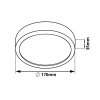 Biely prisadený LED panel guľatý 170mm 12W