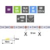 UV LED pásik 14,4W/m 12V bez krytia IP20