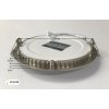 Strieborný vstavaný LED panel guľatý 175mm 12W