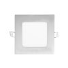 Strieborný vstavaný LED panel hranatý 120 x 120mm 6W