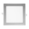 Strieborný vstavaný LED panel hranatý 225 x 225mm 18W