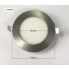 Strieborný vstavaný LED panel guľatý 120mm 6W