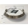 Strieborný vstavaný LED panel guľatý 120mm 6W