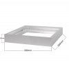 69398 12 stribrny prisazeny led panel s rameckem 600 x 600mm 45w barva svetla denni bila