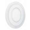 Biely vstavaný LED panel guľatý 195mm 12W+4W podsvietený