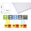 Biely podhľadový LED panel 600 x 600mm 40W Economy