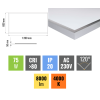 Strieborný prisadený LED panel s rámčekom 600 x 1200mm 75W Premium