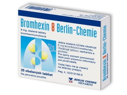Bromhexin 8 Berlin-Chemie tbl obd 8 mg (blis.PVC/Al) 1x25 ks