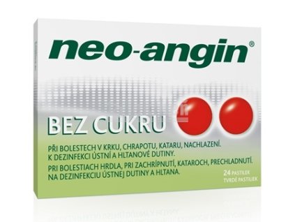 NEO-ANGIN BEZ CUKRU 1,2 mg/0,6 mg/5,72 mg pastilky pas ord (blis.PVC/PVDC/Al) 1x24 ks