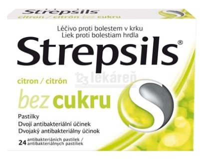 Strepsils Citrón bez cukru pas ord 1x24 ks
