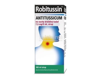 Robitussin ANTITUSSICUM sir (liek.skl.) na suchý dráždivý kašeľ 1x100 ml