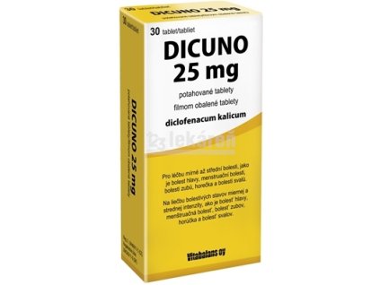 DICUNO 25 mg filmom obalené tablety tbl flm (blis.PVC/PVDC/Al) 1x30 ks
