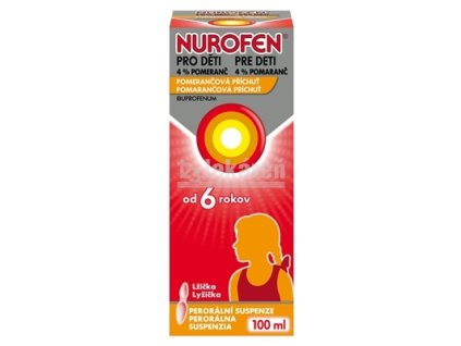 NUROFEN pre deti 4% pomaranč sus por 4,0 g (fľ.PET) 1x100 ml