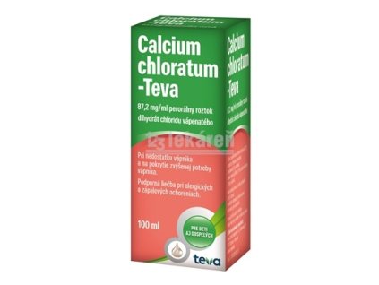 CALCIUM CHLORATUM-TEVA sol por (fľ.skl.hnedá) 1x100 ml