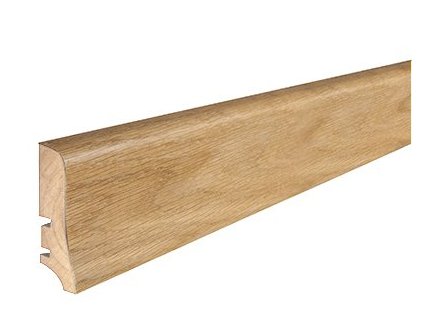Dub lak P20 - drevená soklová lišta dĺžka 2,2 m, výška 58mm  Drevená obvodová lišta Barlinek