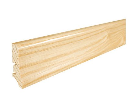 Jaseň lak P20 - drevená soklová lišta dĺžka 2,2 m, výška 58mm  Drevená obvodová lišta Barlinek