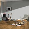 drevena podlaha parador basic 11 5 dub 1518262 v interieri s gitarami