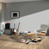 vinylova podlaha parador basic 30 dub 1730621 v interieri s gitarami